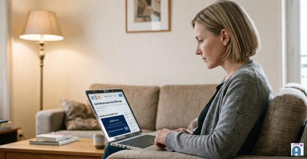 Femme qui prépare son concours sur ATSEM.fr